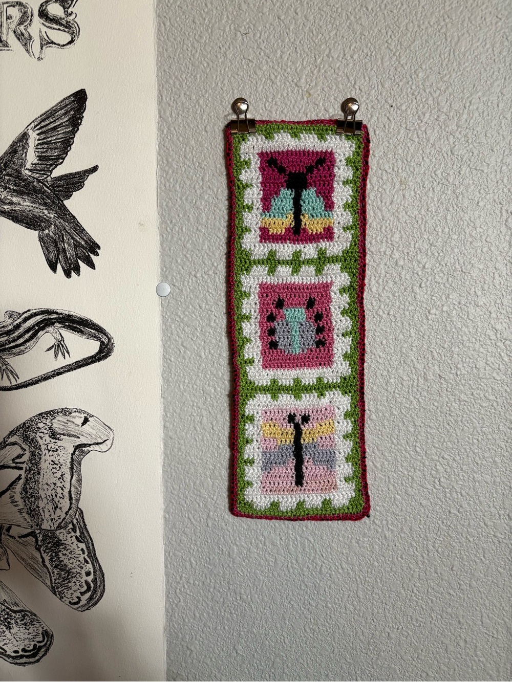 handmade insect stamps sew-on patch